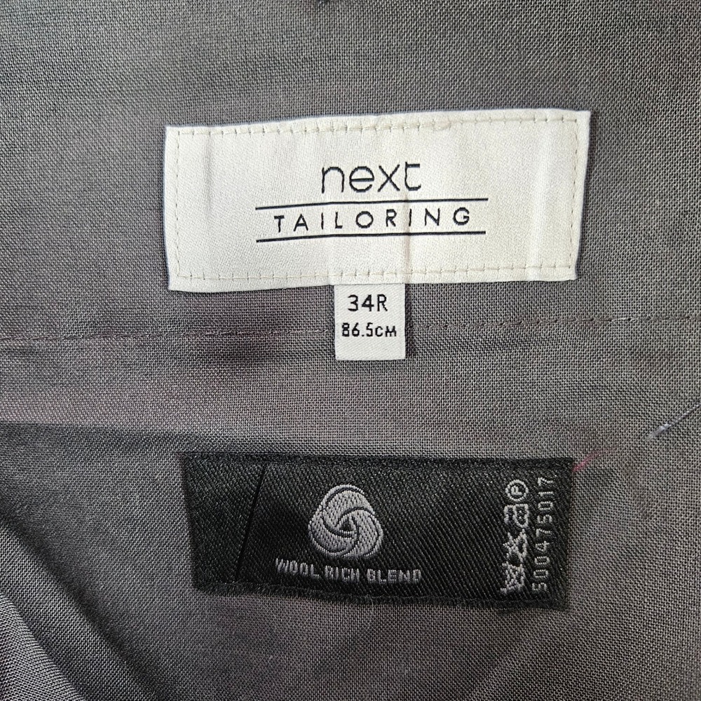 Next Tailoring Mens Burgundy Wool Rich Blend Dress Pants 34x31 - Picture 3 of 11